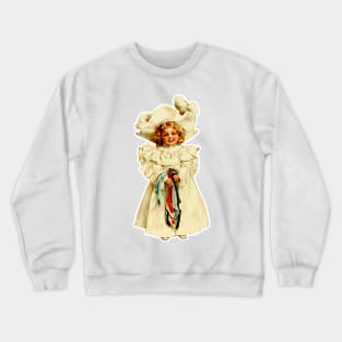 Smiling porcelain face vintage doll Crewneck Sweatshirt